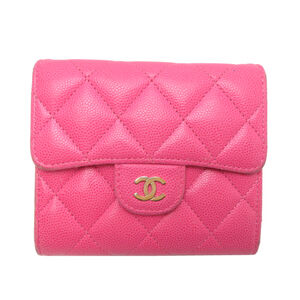 Chanel Classic Small Flap Wallet, Women's Tri-fold Wallet AP0231, Caviar Leat...